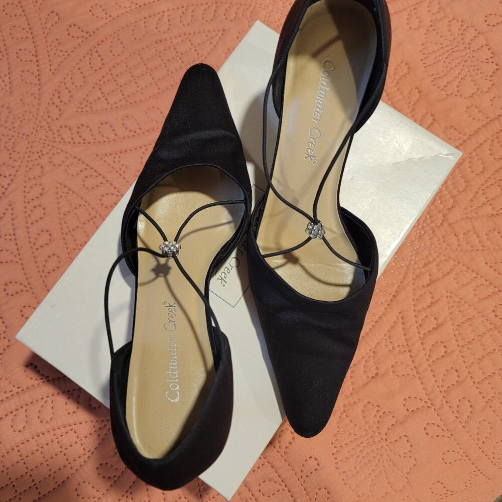 Coldwater Creek Jeweled Dress Shoe - SZ 8, Black.  Excellent Condition!